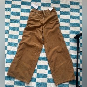 Topshop High Waisted Wide Leg Corduroy Pants